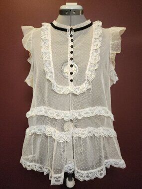 Anthropologie Peasant Top - Ivory Size Small